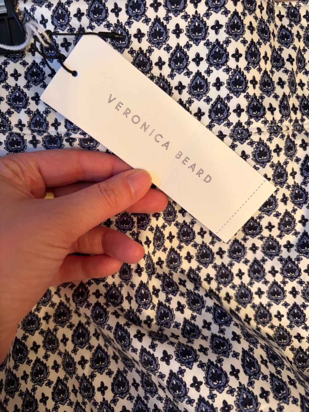 Veronica Beard “Chesney” Blue & White Ruffle Mini Skirt – Size 4 💙✨ NWT - Picture 5 of 6